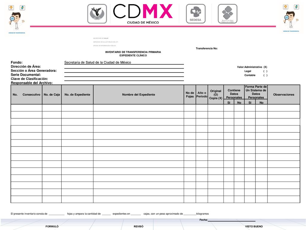 Secretaria de Salud de la Ciudad de México Dirección de Área: