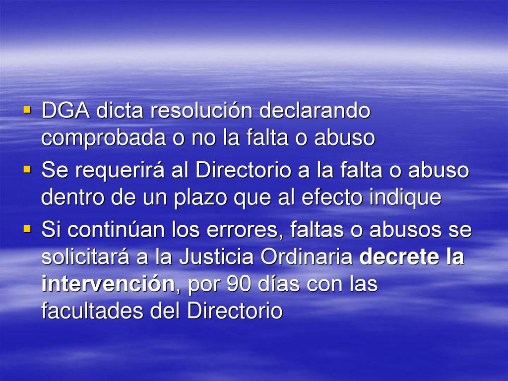 DGA dicta resolución declarando comprobada o no la falta o abuso