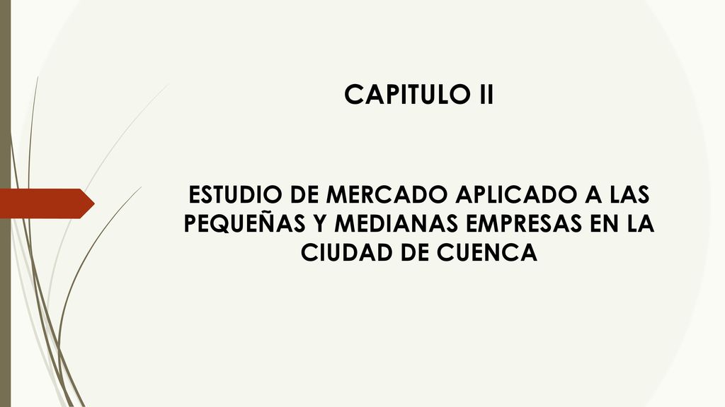 CAPITULO II ESTUDIO DE MERCADO APLICADO A LAS PEQUEÑAS Y MEDIANAS EMPRESAS EN LA CIUDAD DE CUENCA
