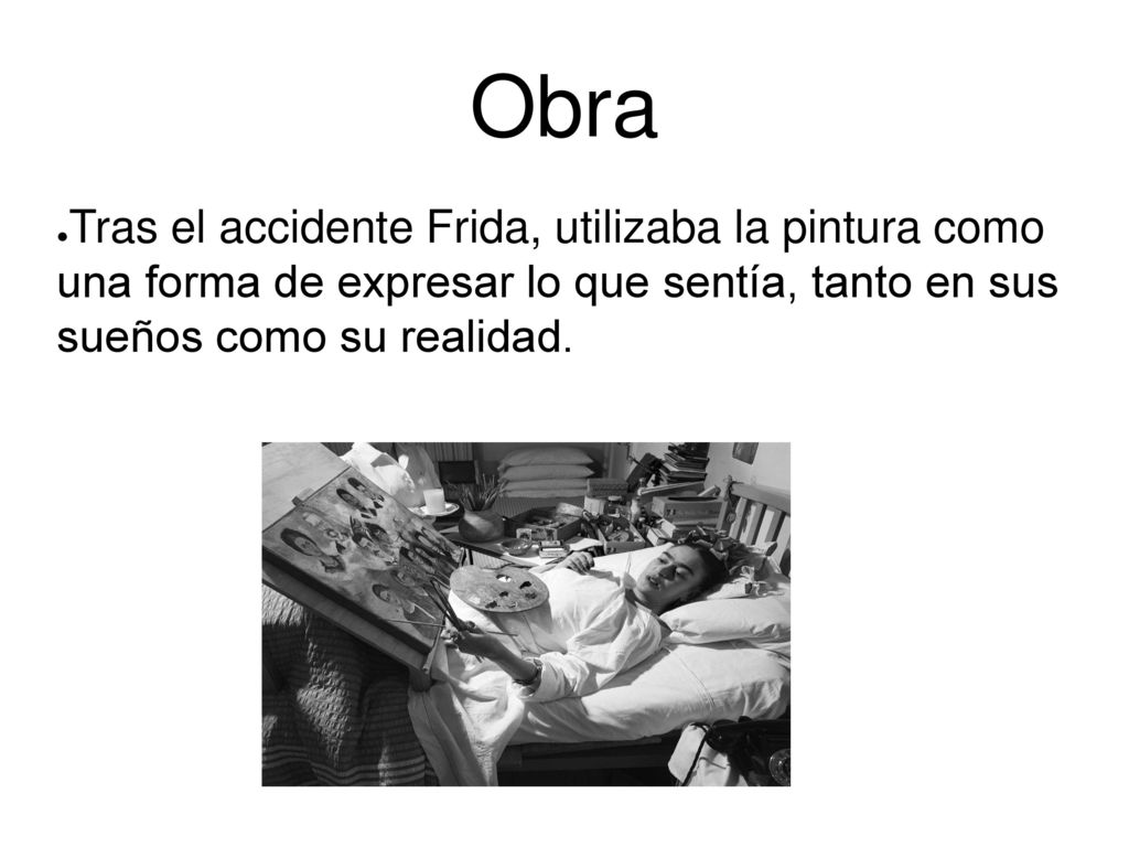 Obra Tras el accidente Frida, utilizaba la pintura como una forma de expresar lo que sentía, tanto en sus sueños como su realidad.