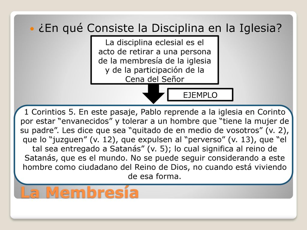 La Membresía ¿En qué Consiste la Disciplina en la Iglesia