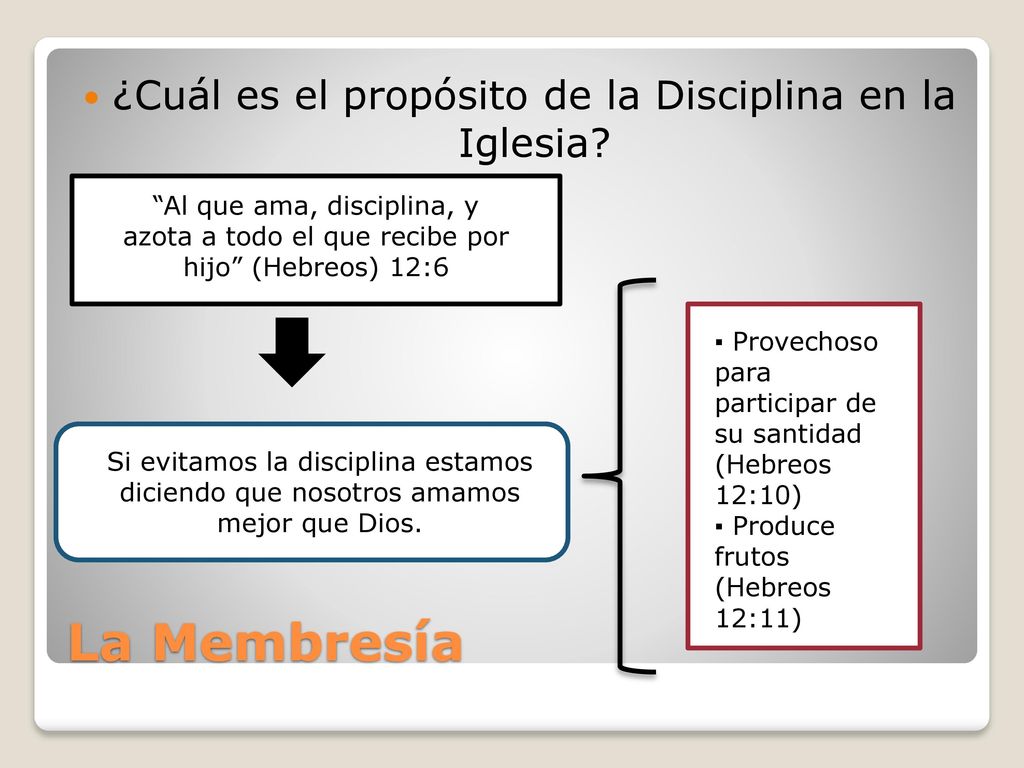 La Membresía ¿Cuál es el propósito de la Disciplina en la Iglesia