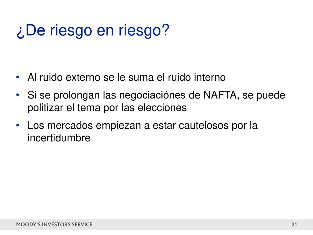 ¿De riesgo en riesgo Al ruido externo se le suma el ruido interno