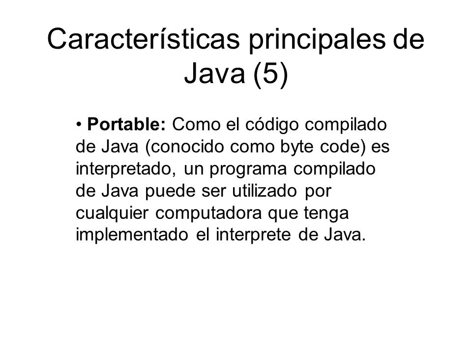 Características principales de Java (5)