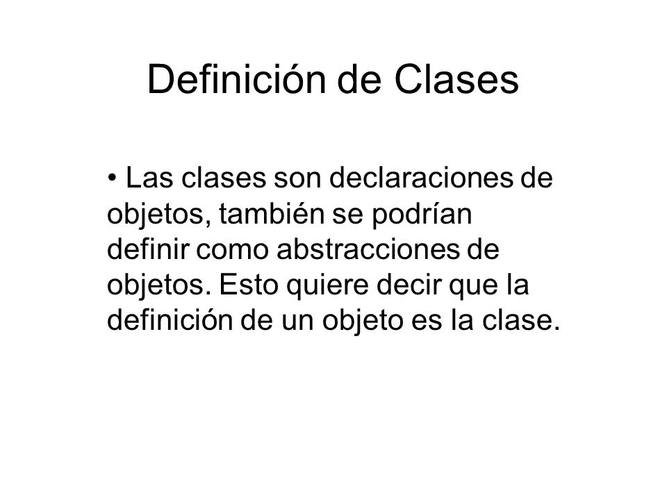 Definición de Clases