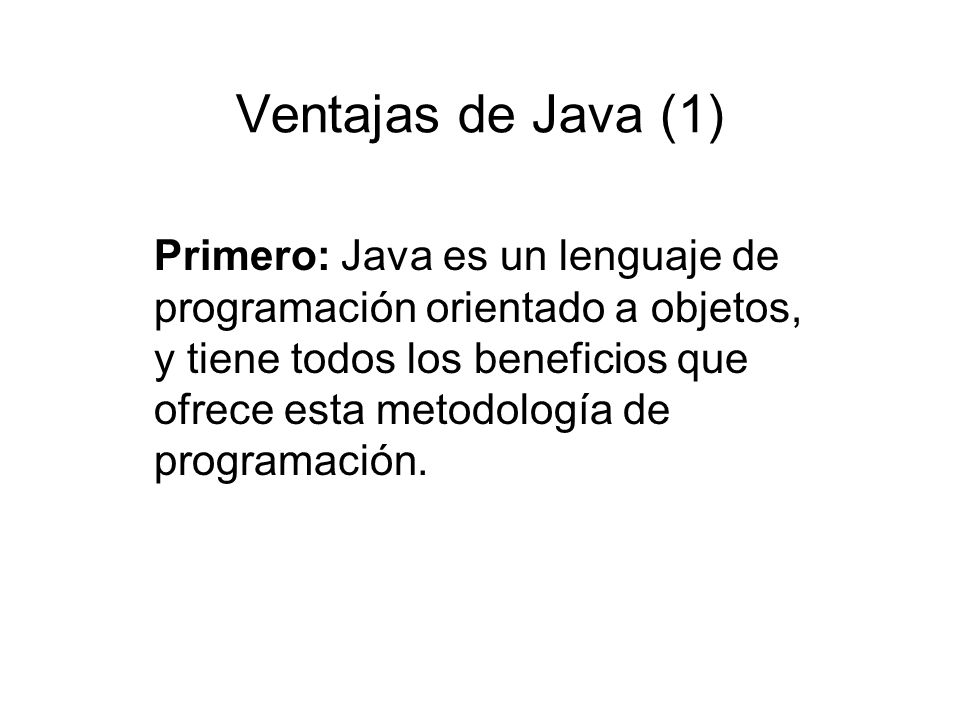 Ventajas de Java (1)
