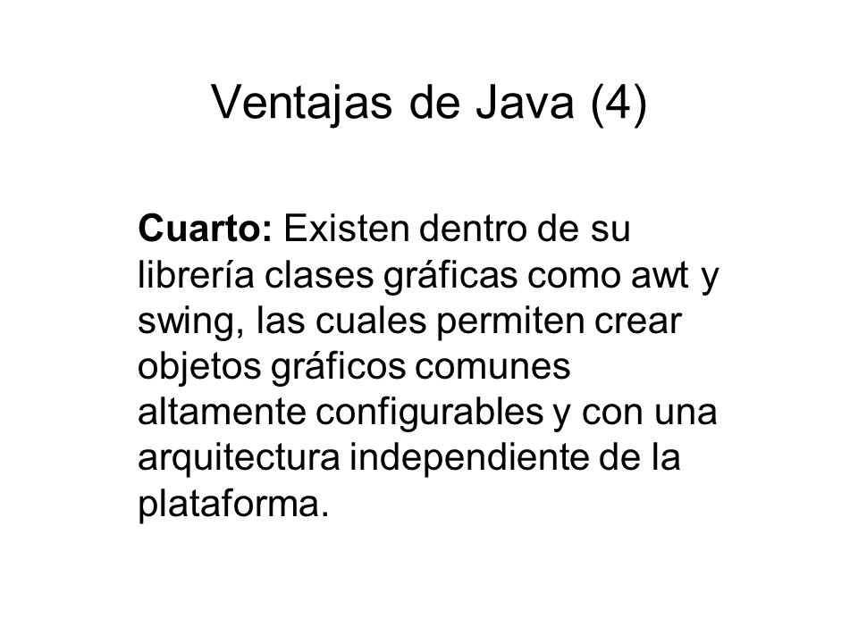 Ventajas de Java (4)