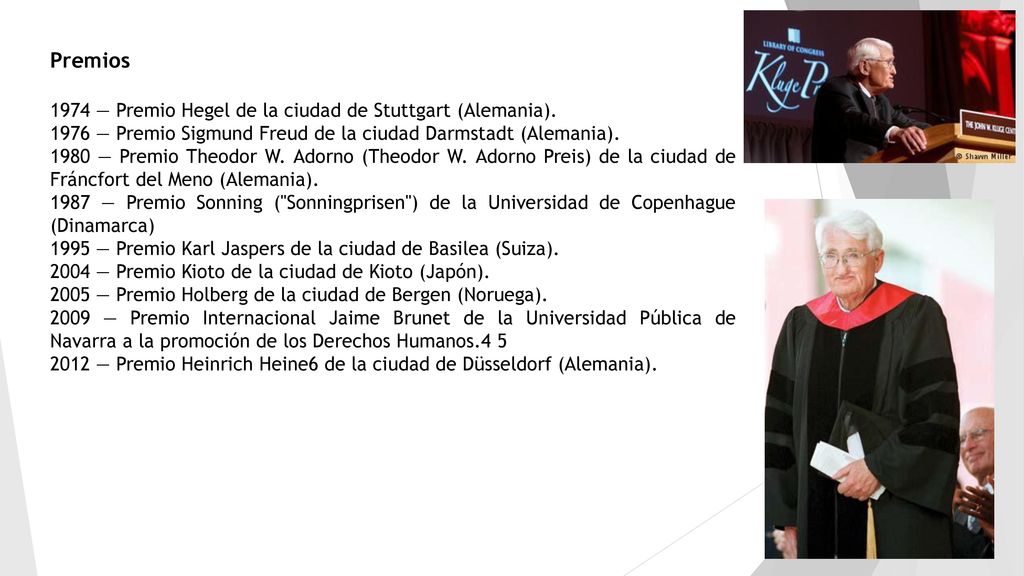 Premios 1974 — Premio Hegel de la ciudad de Stuttgart (Alemania).