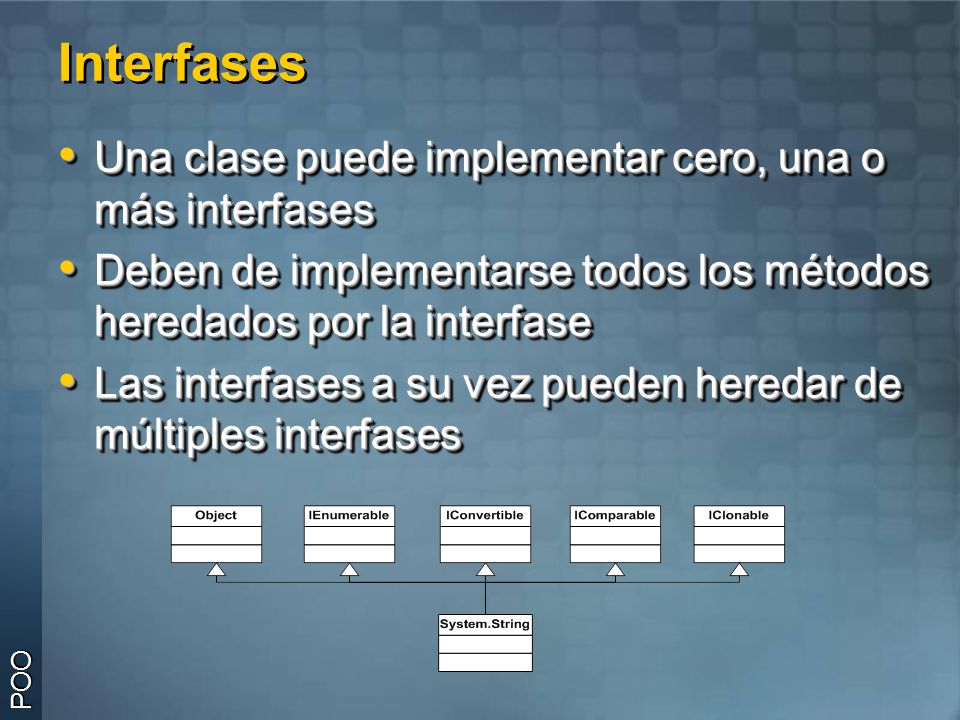 Interfases Una clase puede implementar cero, una o más interfases