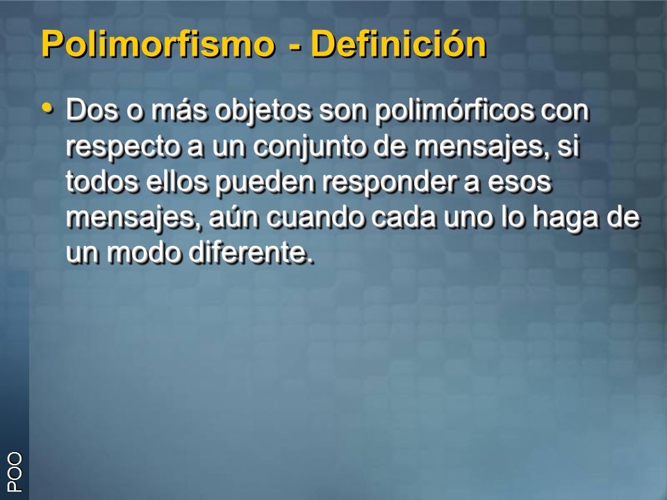 Polimorfismo - Definición