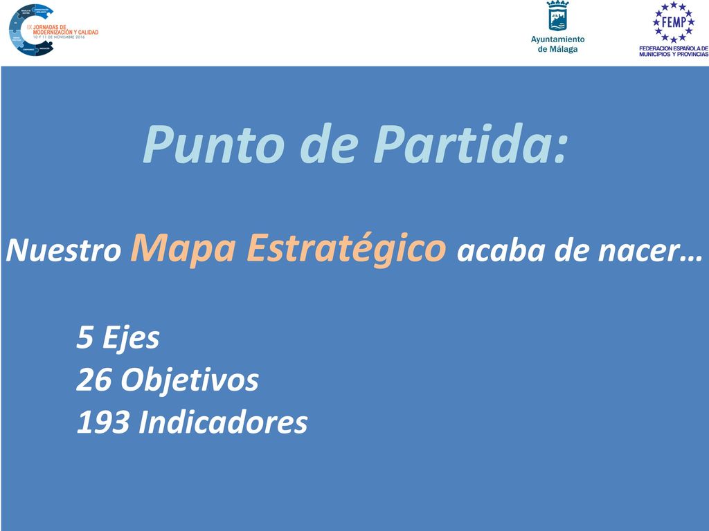 Punto de Partida: Nuestro Mapa Estratégico acaba de nacer… 5 Ejes