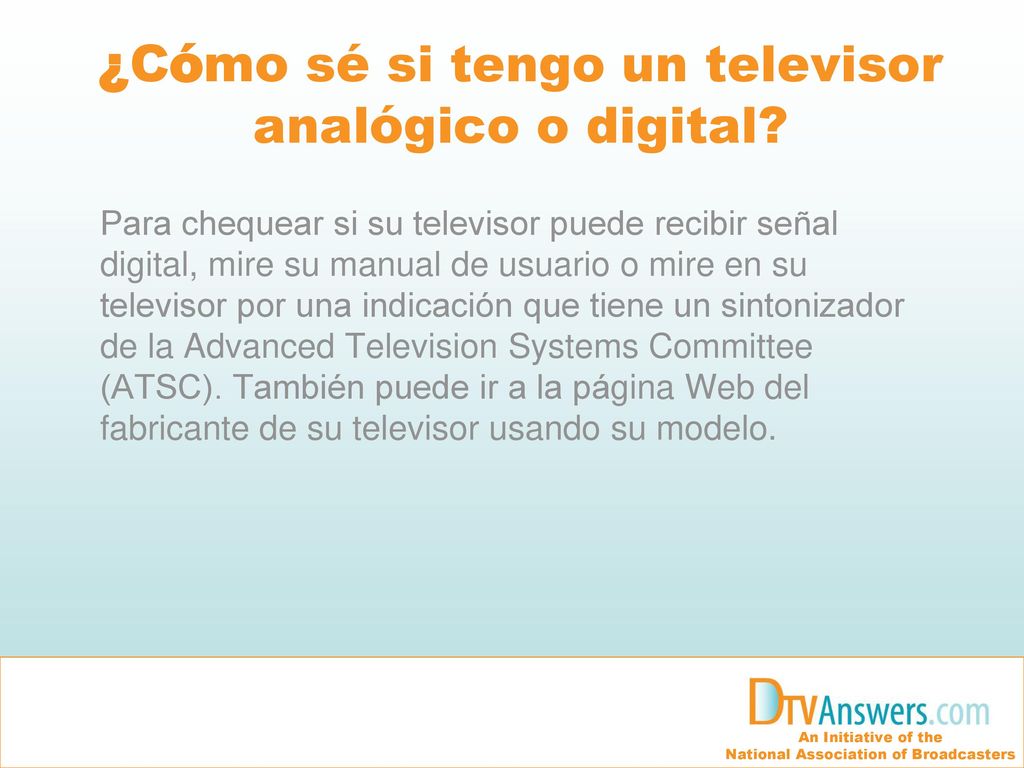 ¿Cómo sé si tengo un televisor analógico o digital