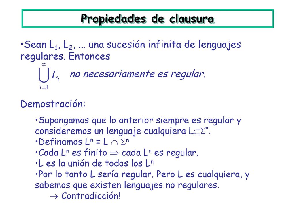 Propiedades de clausura
