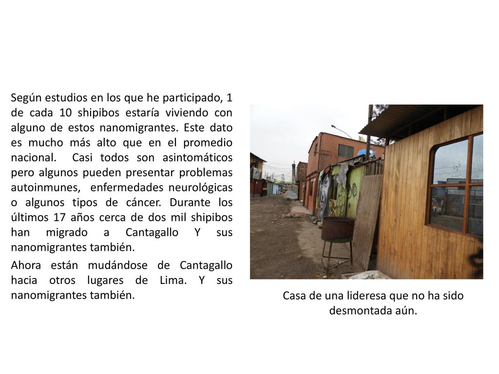 Casa de una lideresa que no ha sido desmontada aún.