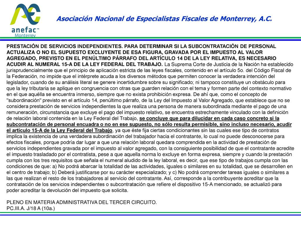 Asociación Nacional de Especialistas Fiscales de Monterrey, A.C.