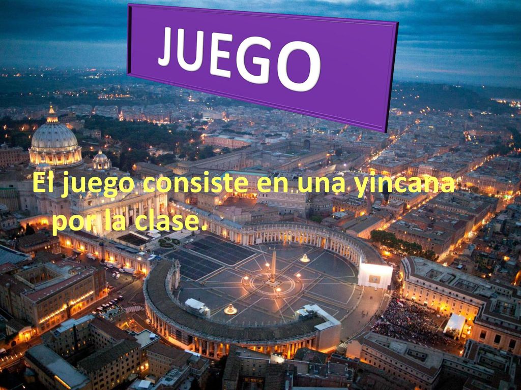 JUEGO El juego consiste en una yincana por la clase.