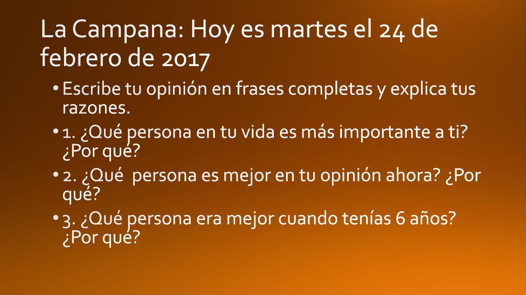 La Campana: Hoy es martes el 24 de febrero de 2017