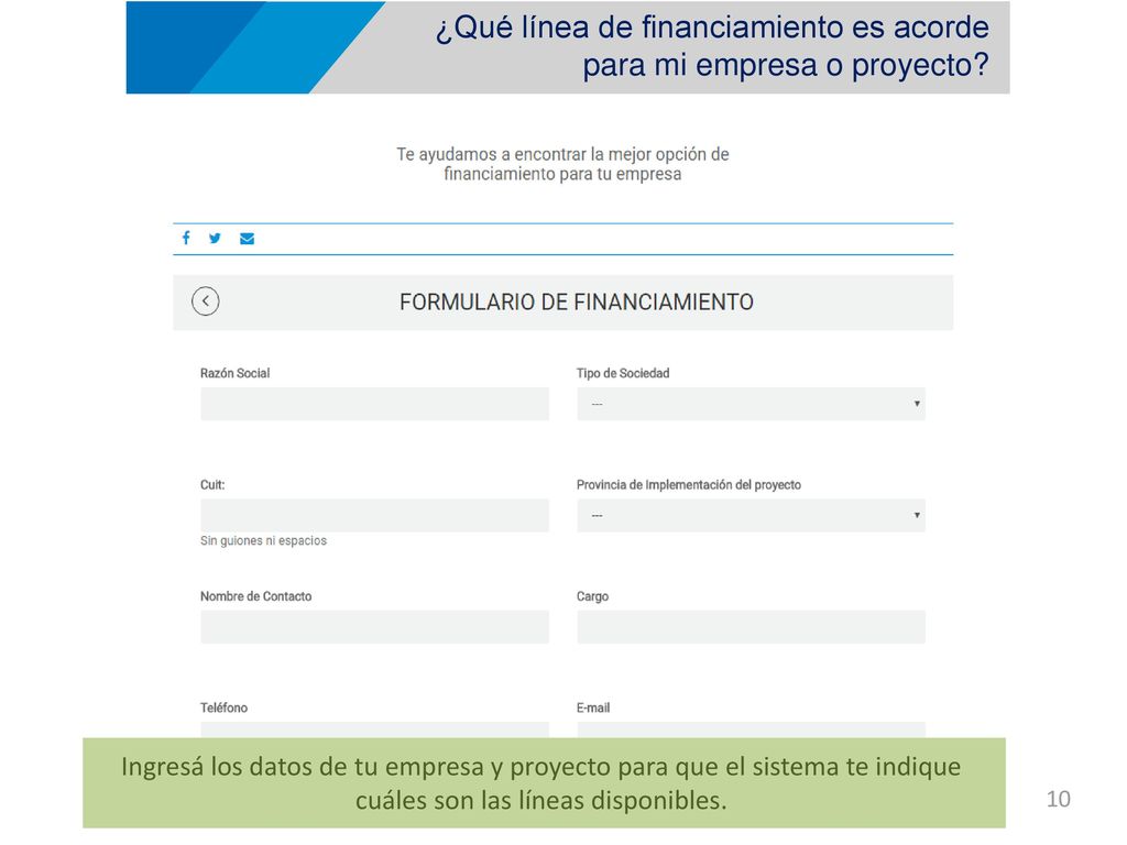 ¿Qué línea de financiamiento es acorde para mi empresa o proyecto