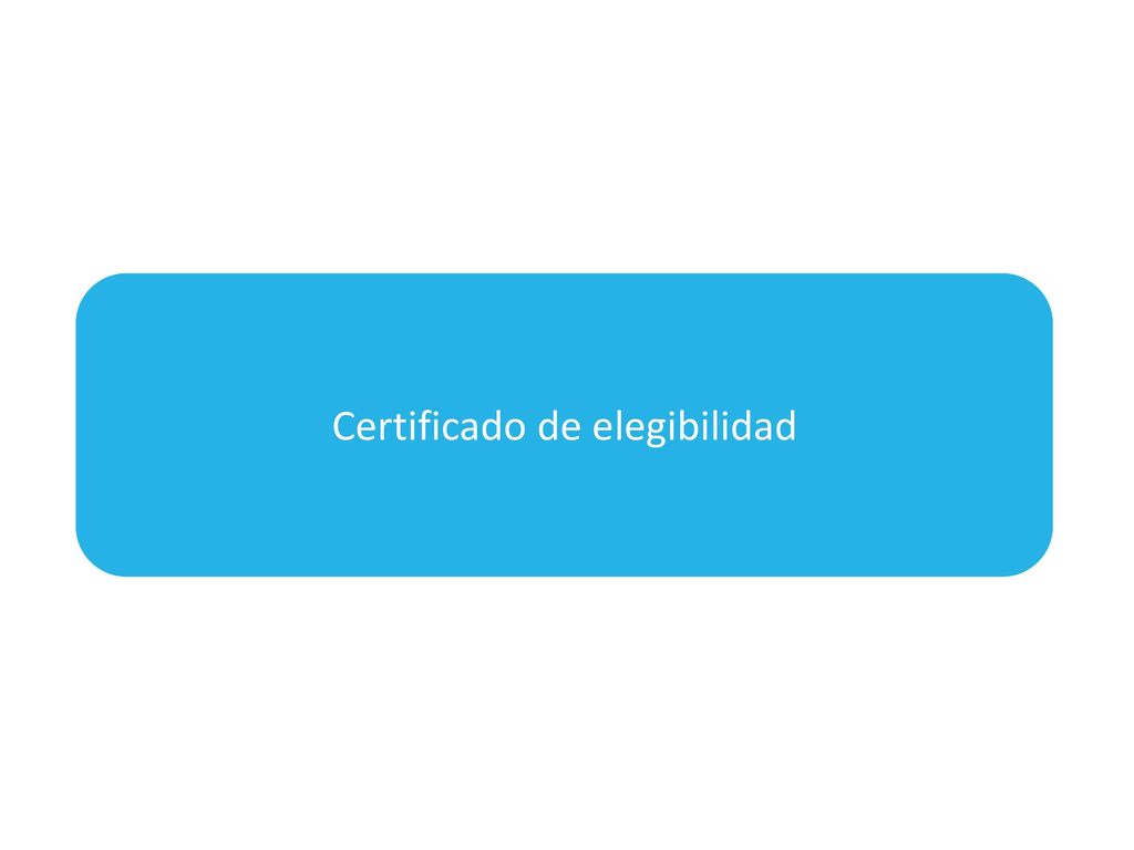 Certificado de elegibilidad