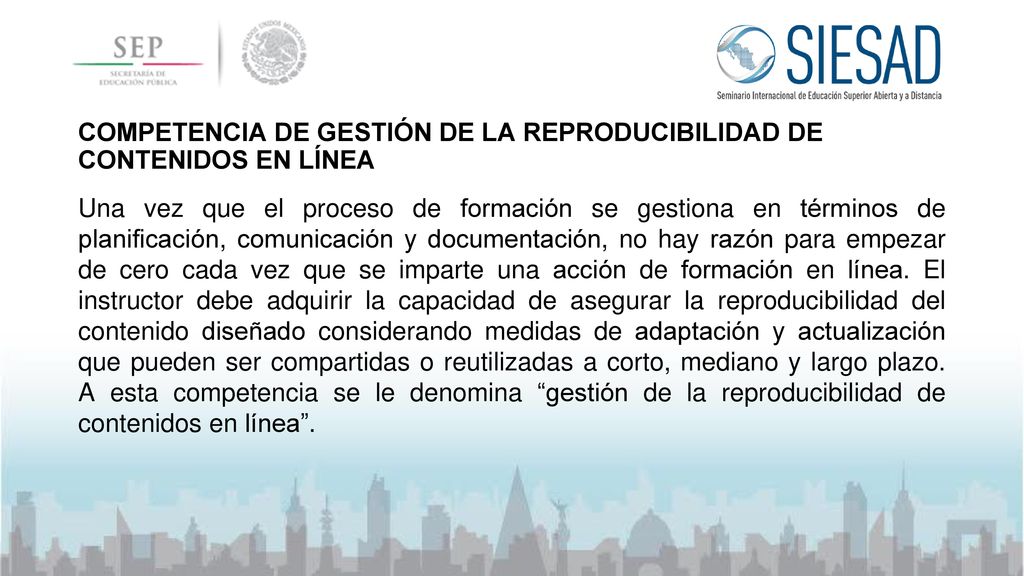 COMPETENCIA DE GESTIÓN DE LA REPRODUCIBILIDAD DE CONTENIDOS EN LÍNEA