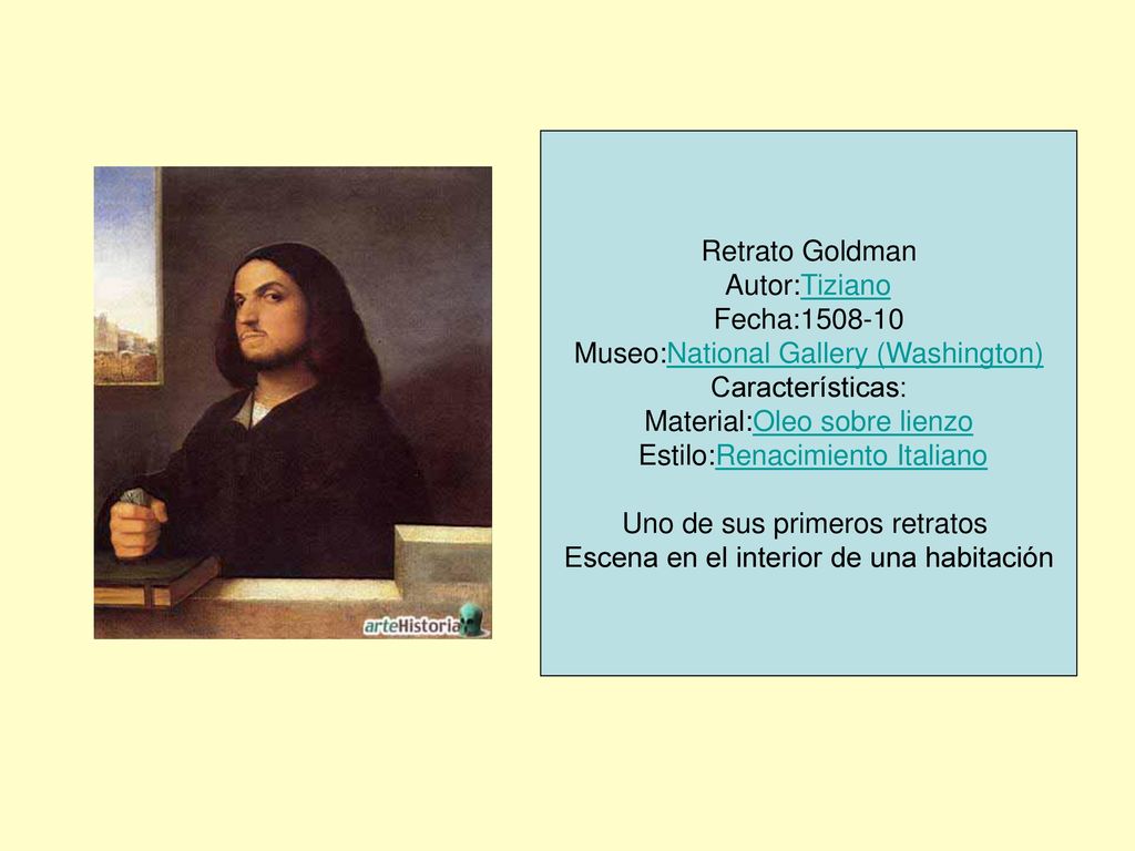 Uno de sus primeros retratos Escena en el interior de una habitación