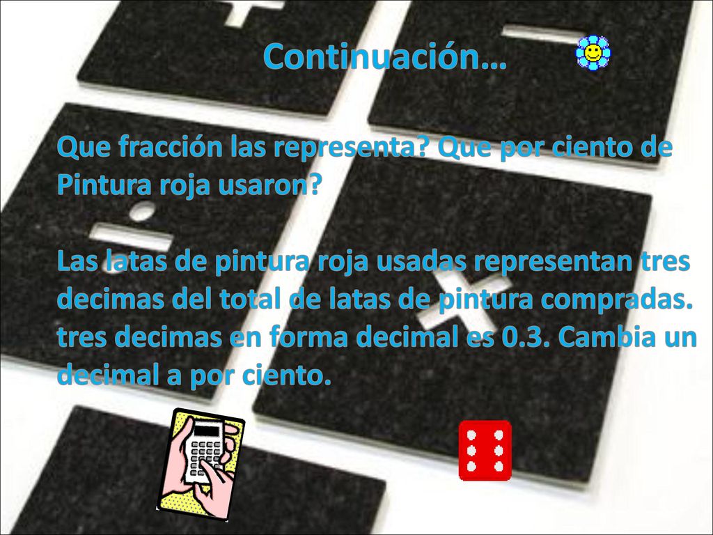 Continuación… Que fracción las representa Que por ciento de
