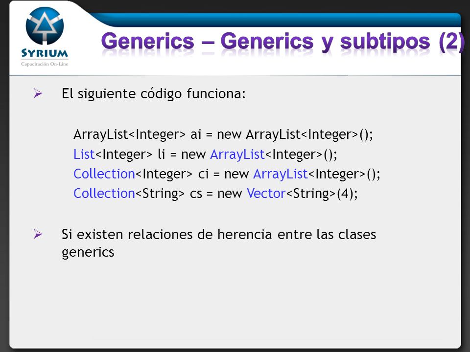 Generics – Generics y subtipos (2)
