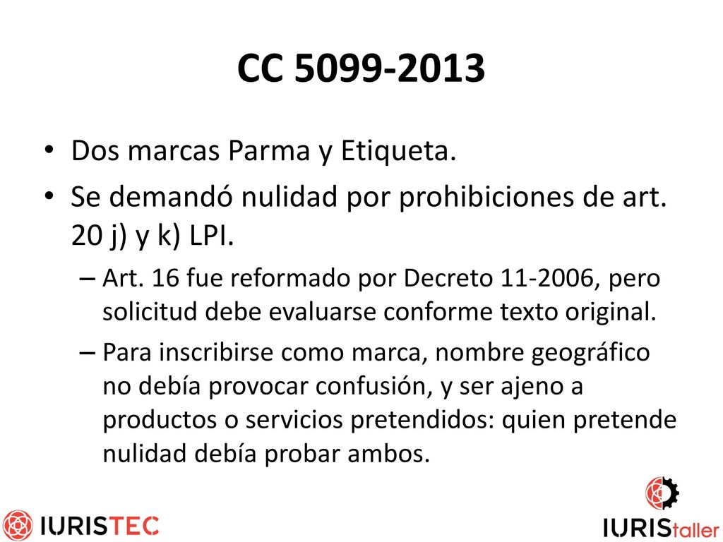 CC Dos marcas Parma y Etiqueta.