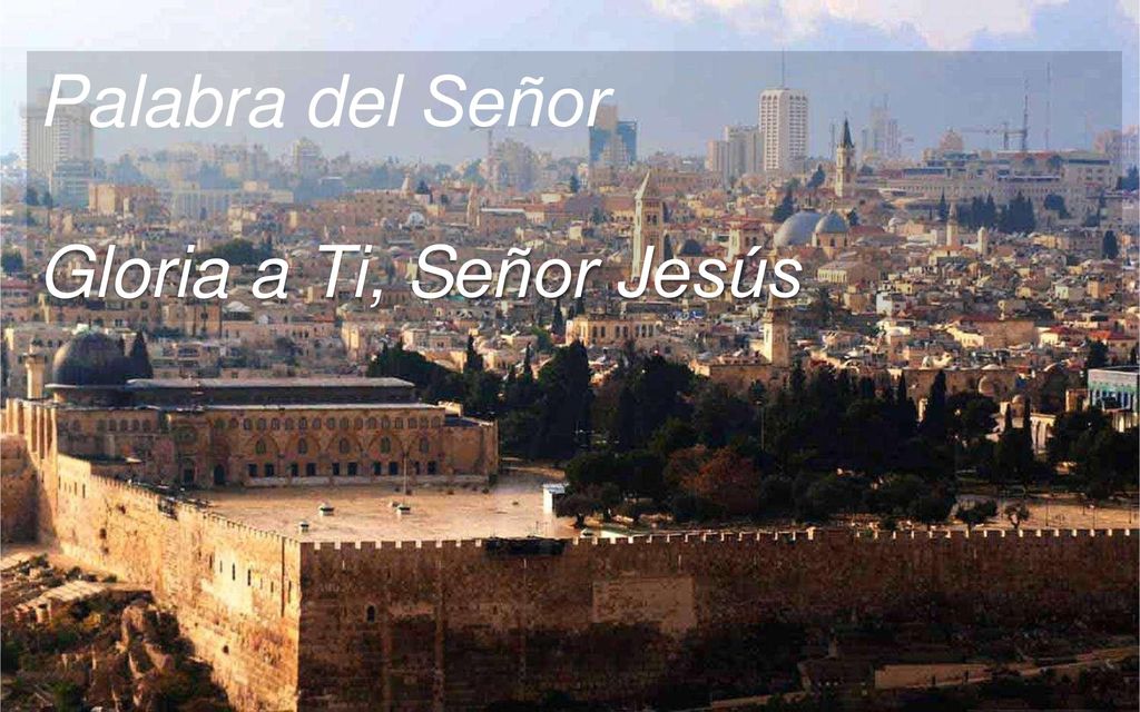 Palabra del Señor Gloria a Ti, Señor Jesús