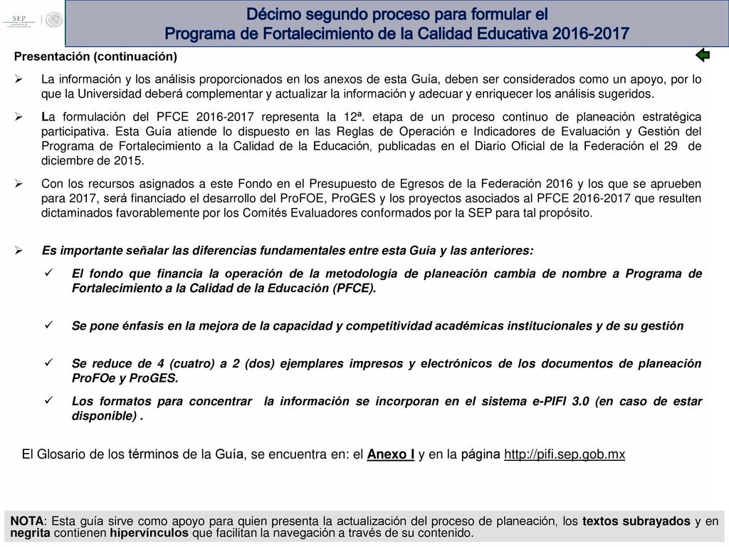Décimo segundo proceso para formular el Programa de Fortalecimiento de la Calidad Educativa