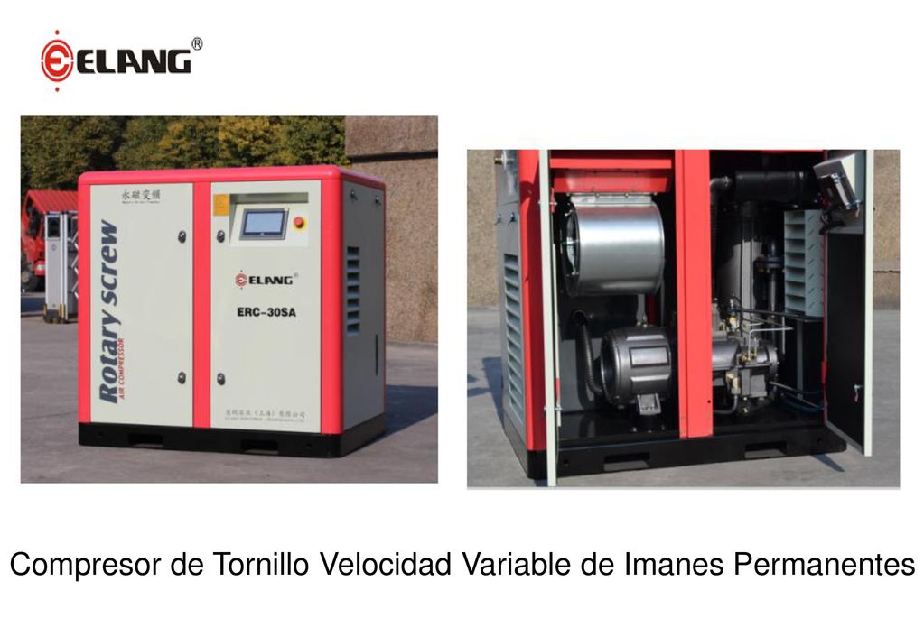 Compresor de Tornillo Velocidad Variable de Imanes Permanentes