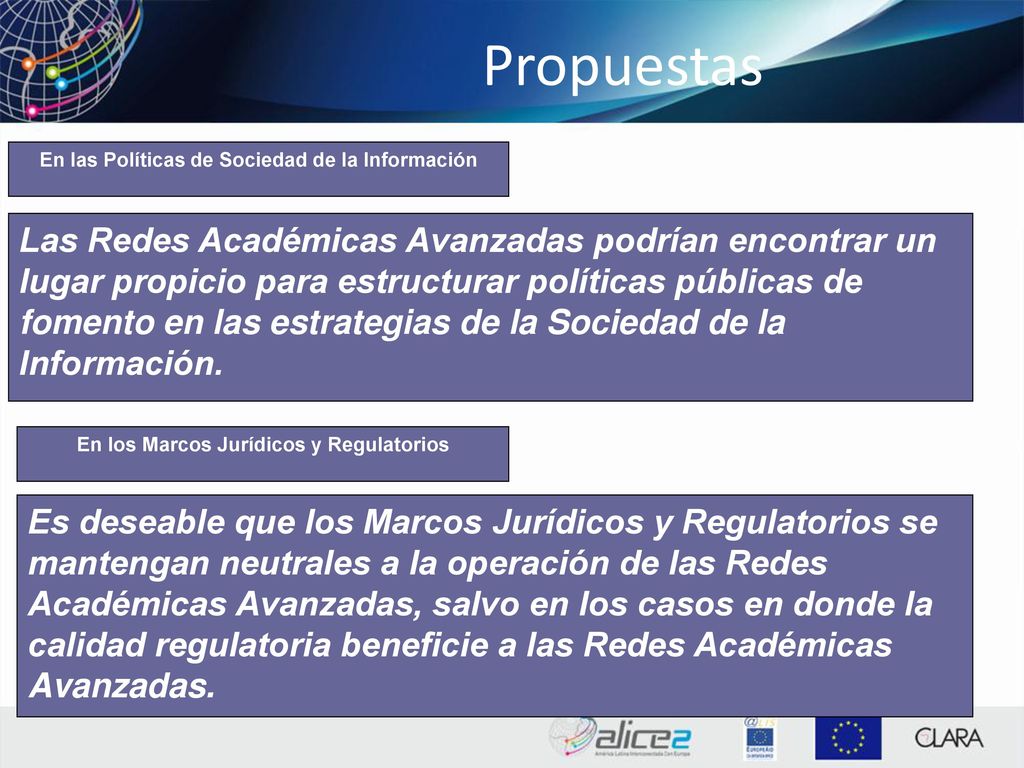 Propuestas En las Políticas de Sociedad de la Información.