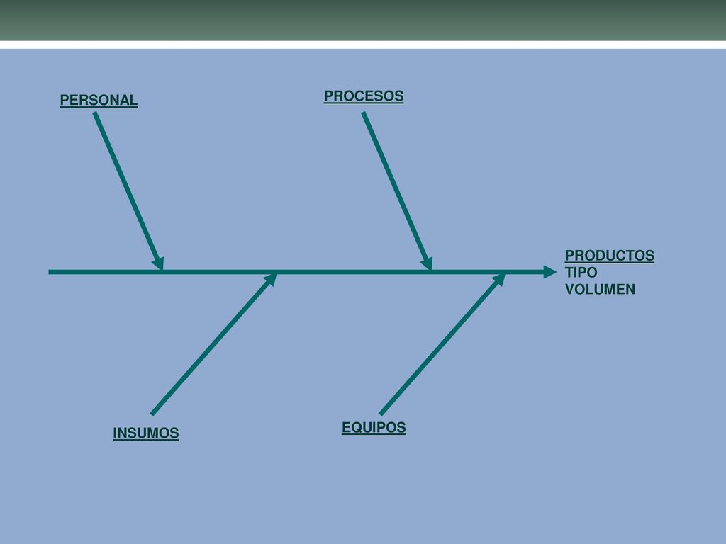 PRODUCTOS TIPO VOLUMEN PERSONAL PROCESOS INSUMOS EQUIPOS