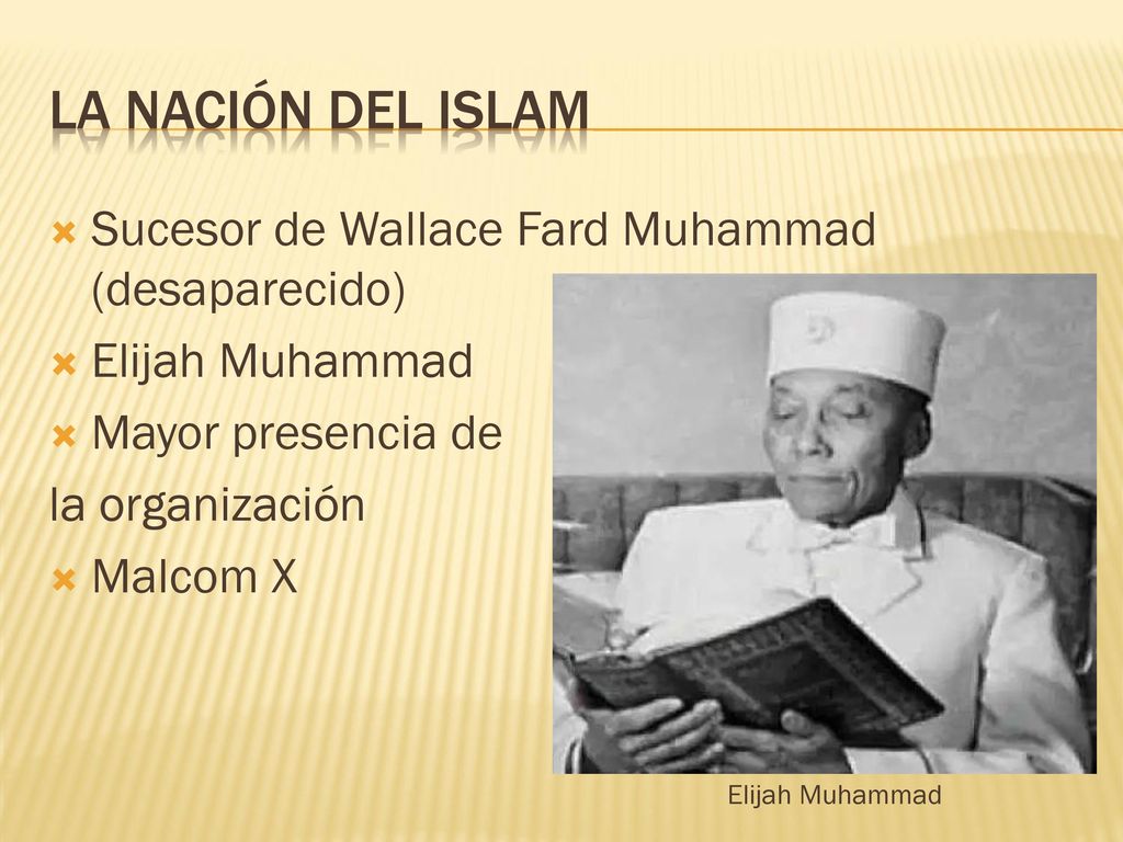 La nación del islam Sucesor de Wallace Fard Muhammad (desaparecido)