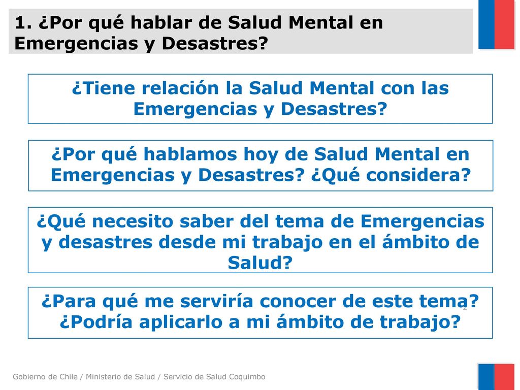 ¿Tiene relación la Salud Mental con las Emergencias y Desastres