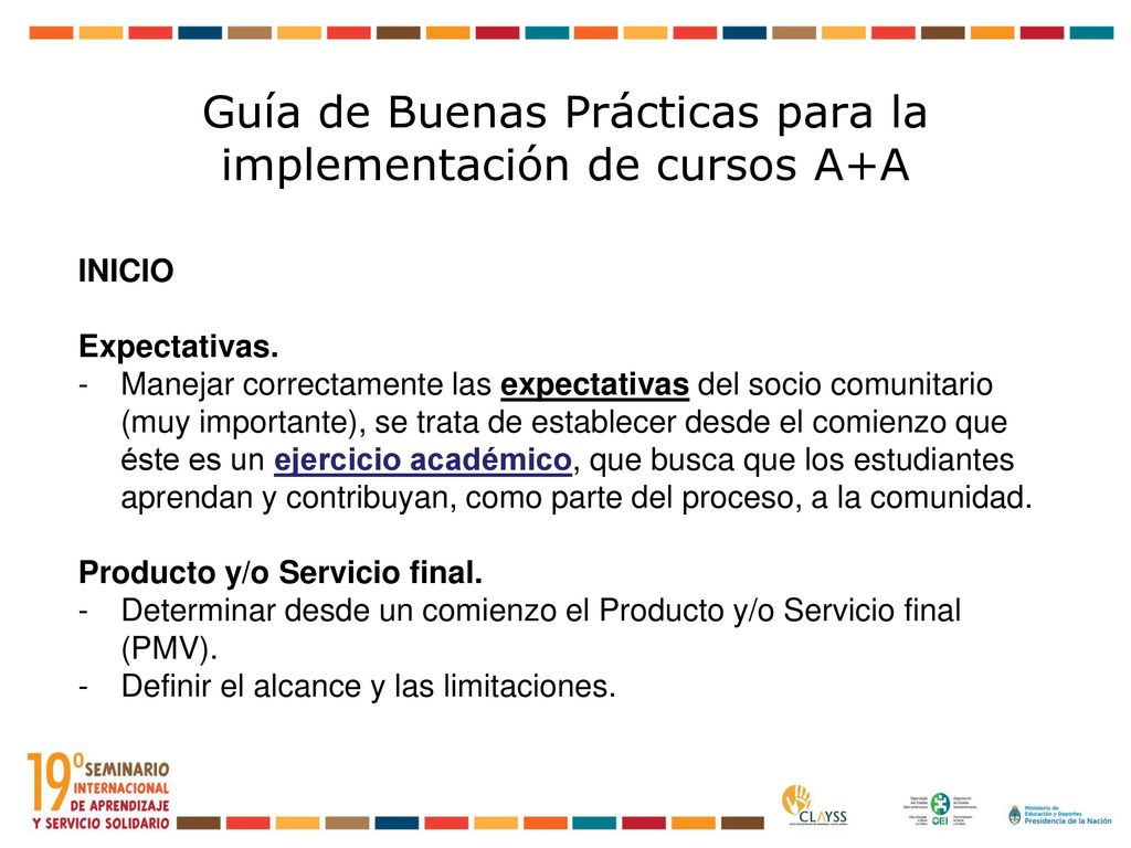 Guía de Buenas Prácticas para la implementación de cursos A+A