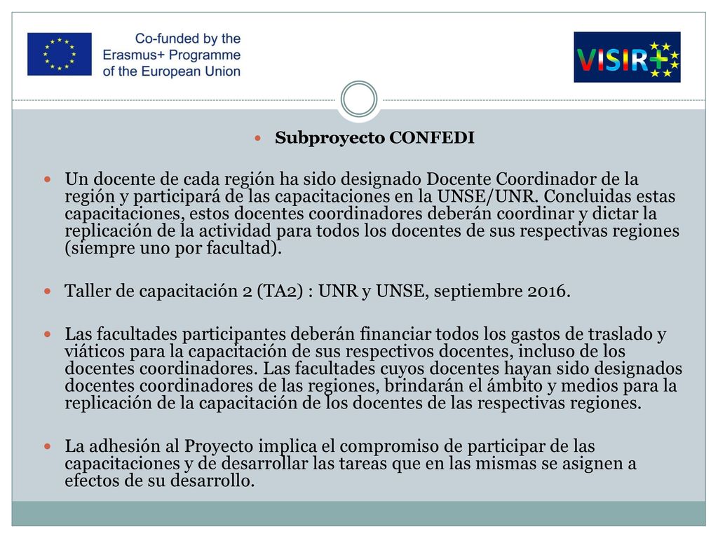 Taller de capacitación 2 (TA2) : UNR y UNSE, septiembre