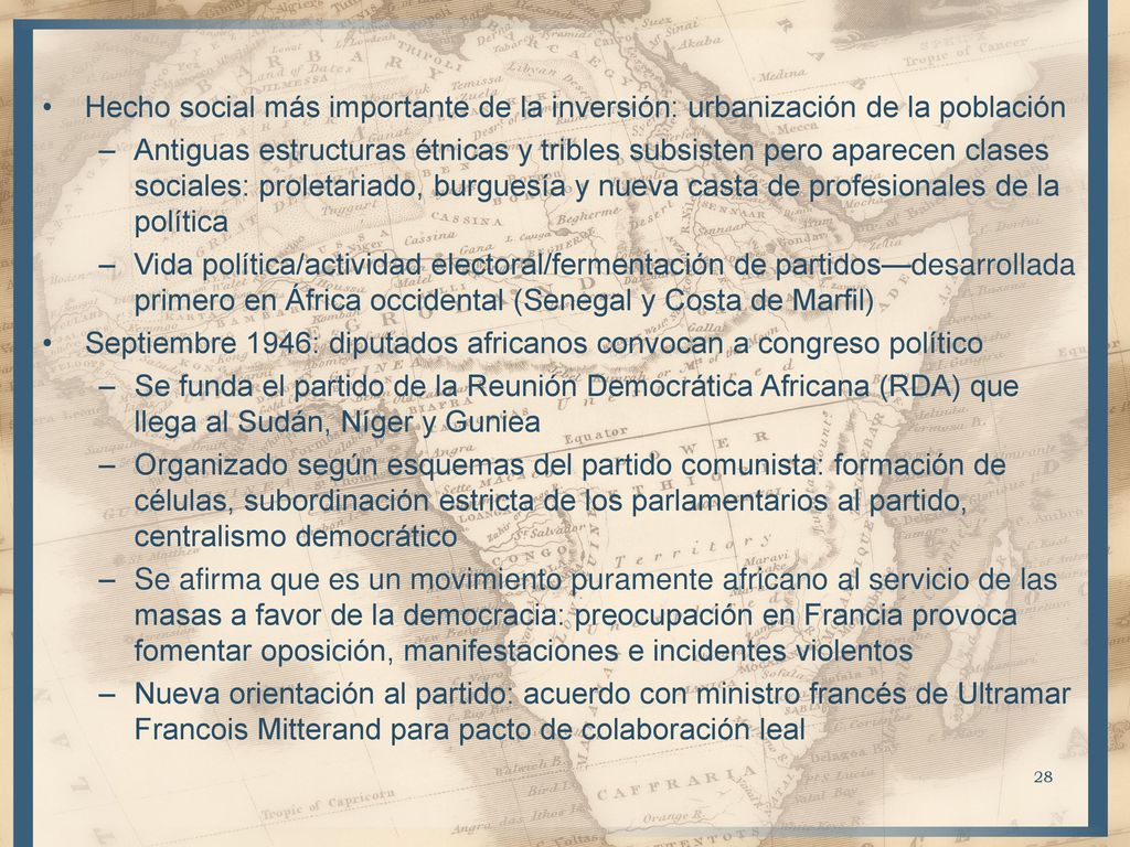 Hecho social más importante de la inversión: urbanización de la población