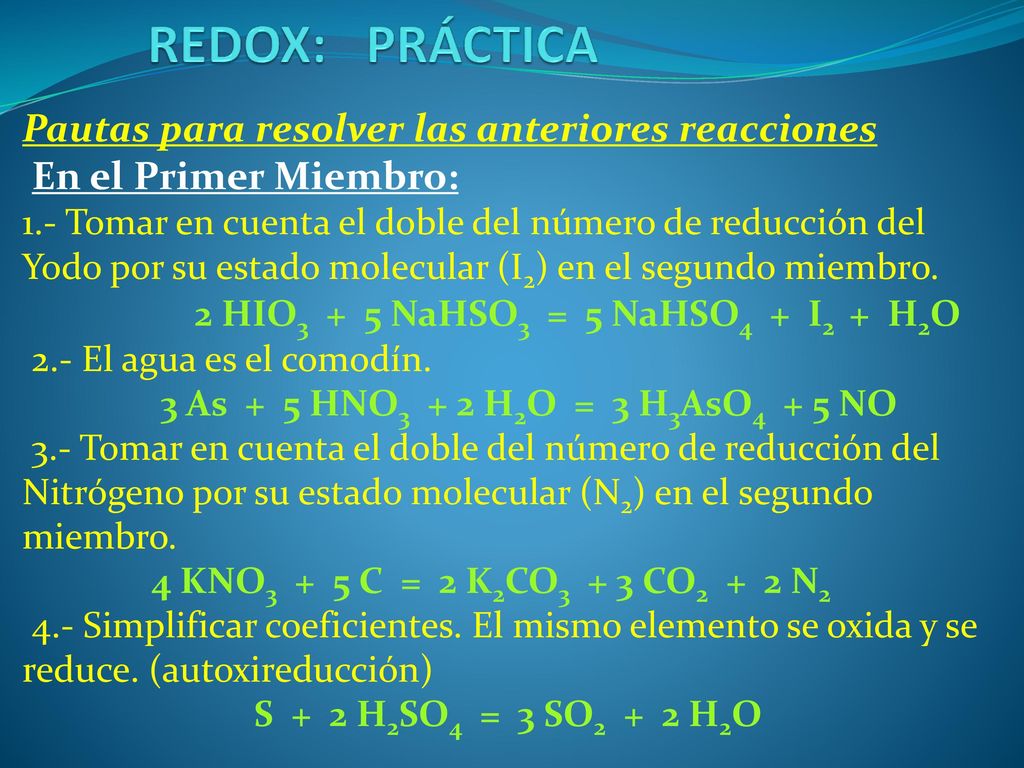2 HIO3 + 5 NaHSO3 = 5 NaHSO4 + I2 + H2O