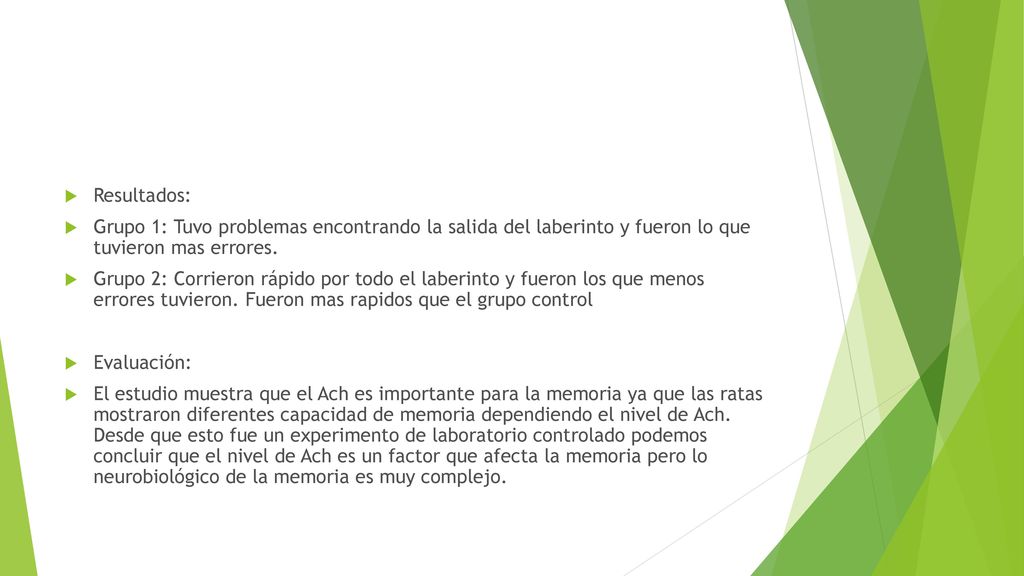 Resultados: Grupo 1: Tuvo problemas encontrando la salida del laberinto y fueron lo que tuvieron mas errores.