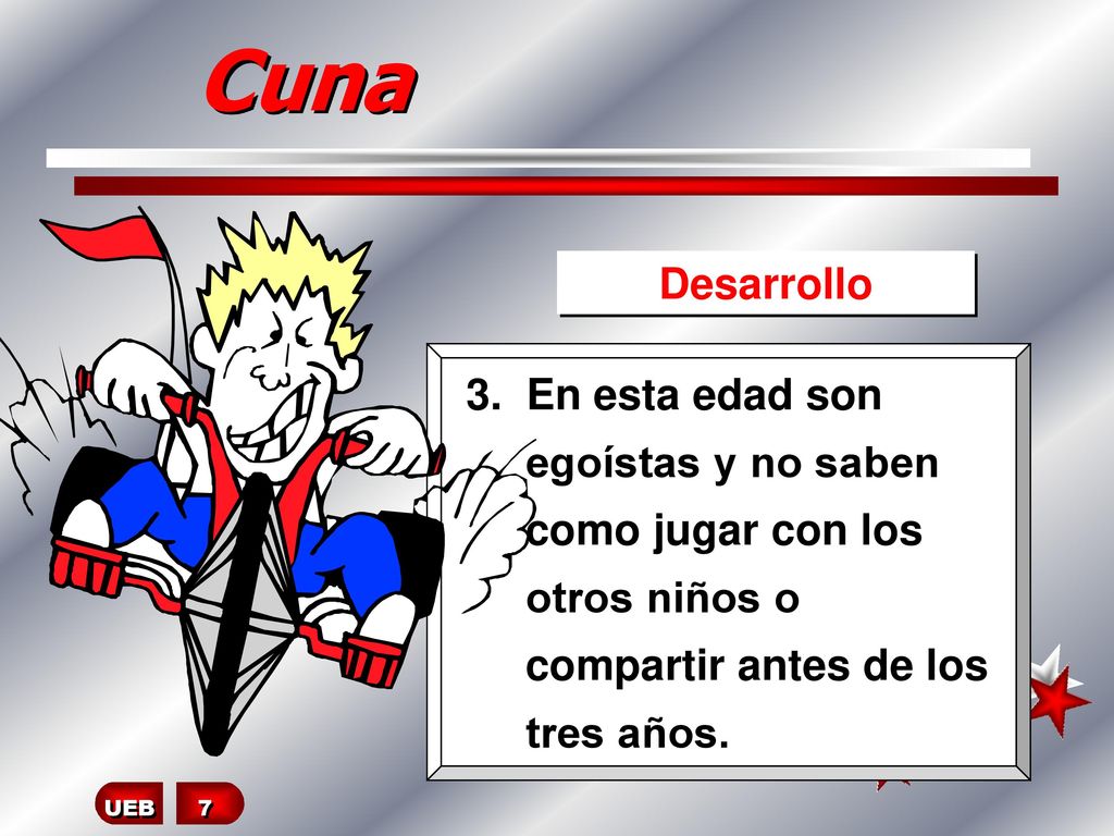 Cuna Desarrollo. 3. En esta edad son egoístas y no saben como jugar con los otros niños o compartir antes de los tres años.