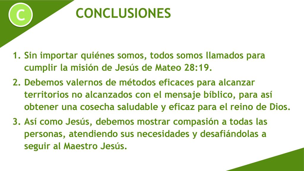 Sin importar quiénes somos, todos somos llamados para cumplir la misión de Jesús de Mateo 28:19.