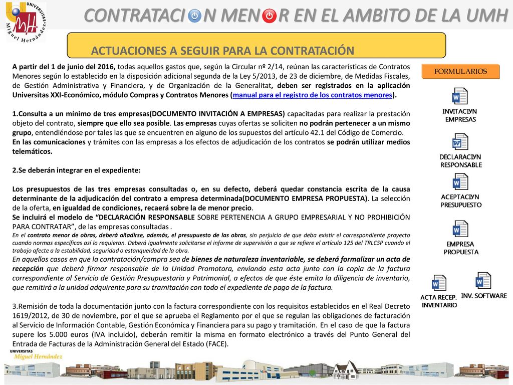 CONTRATACI N MEN R EN EL AMBITO DE LA UMH