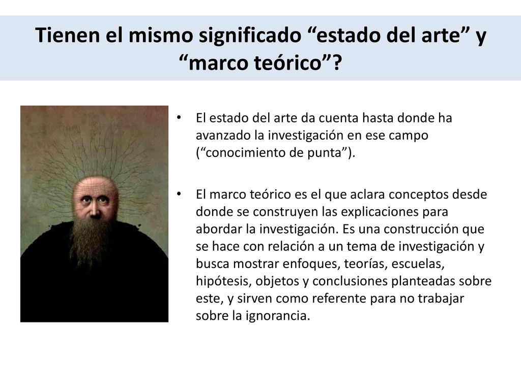 Tienen el mismo significado estado del arte y marco teórico