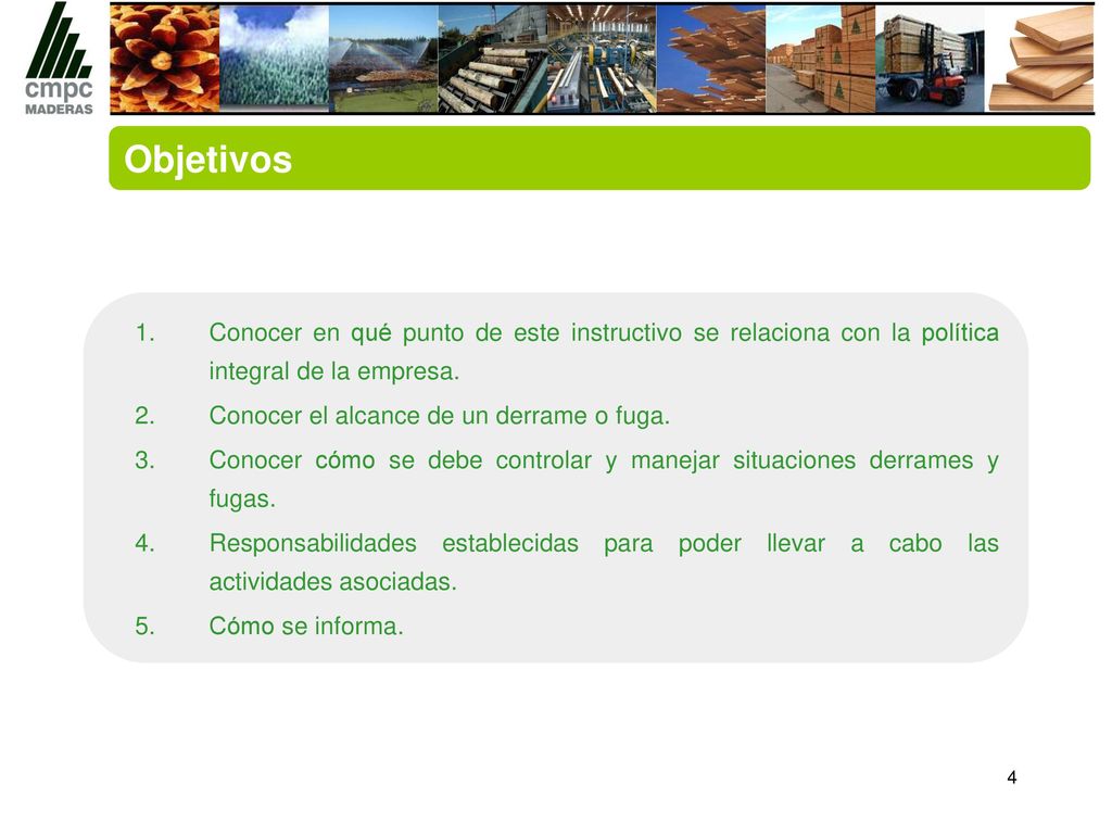 Objetivos Conocer en qué punto de este instructivo se relaciona con la política integral de la empresa.