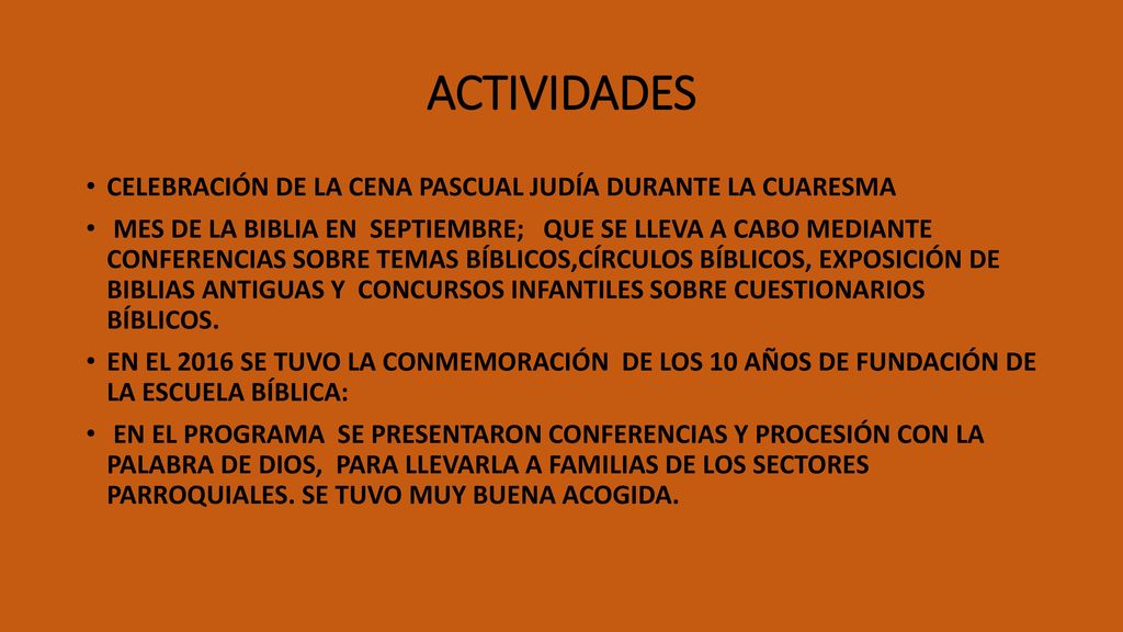 ACTIVIDADES CELEBRACIÓN DE LA CENA PASCUAL JUDÍA DURANTE LA CUARESMA