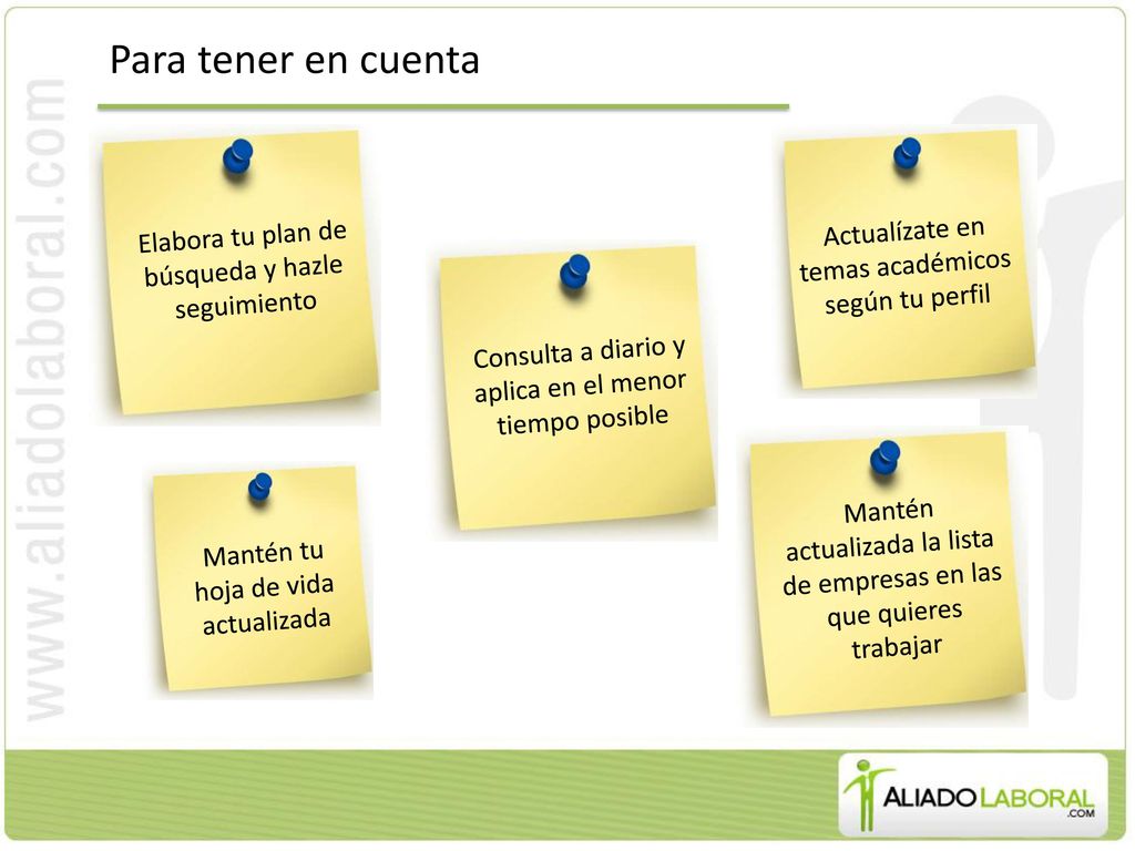 Para tener en cuenta Actualízate en temas académicos según tu perfil