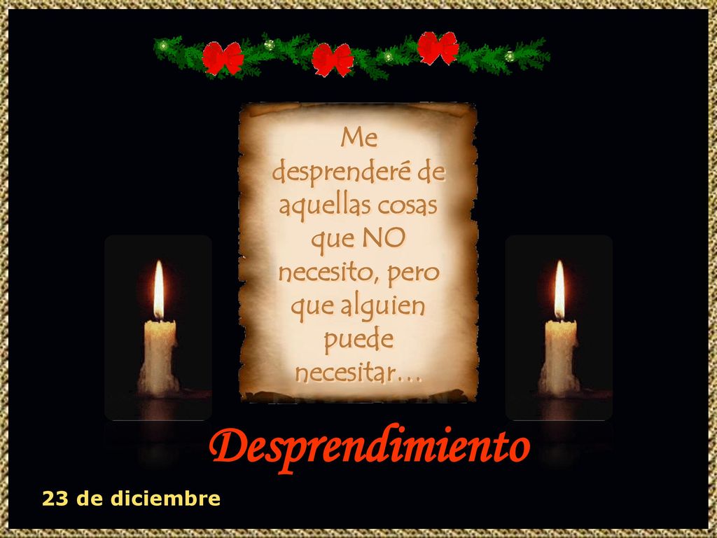 Me desprenderé de aquellas cosas que NO necesito, pero que alguien puede necesitar…