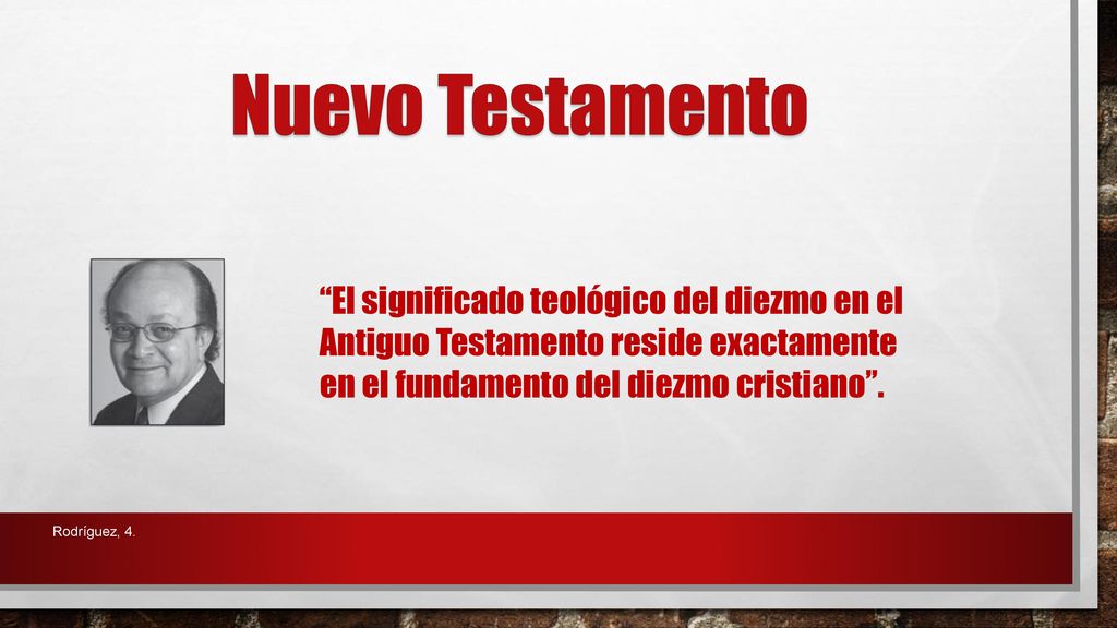 Nuevo Testamento El significado teológico del diezmo en el Antiguo Testamento reside exactamente en el fundamento del diezmo cristiano .