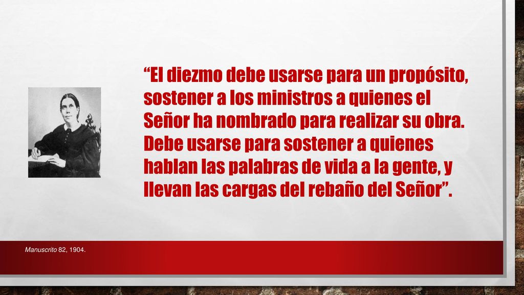 El diezmo debe usarse para un propósito, sostener a los ministros a quienes el Señor ha nombrado para realizar su obra. Debe usarse para sostener a quienes hablan las palabras de vida a la gente, y llevan las cargas del rebaño del Señor .
